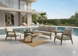 Комплект GOLD MIDI Seating Set. Алюминий, роуп, ироко. Поставка 45 дней.