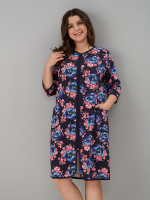 Халат Хф-362/синийголубой-пион