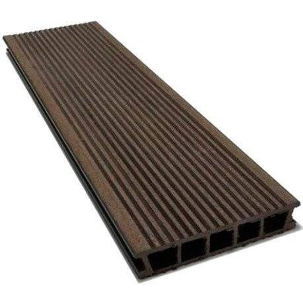 Доска ДПК для террасы шовная 28x153x4000мм Deckron Венге