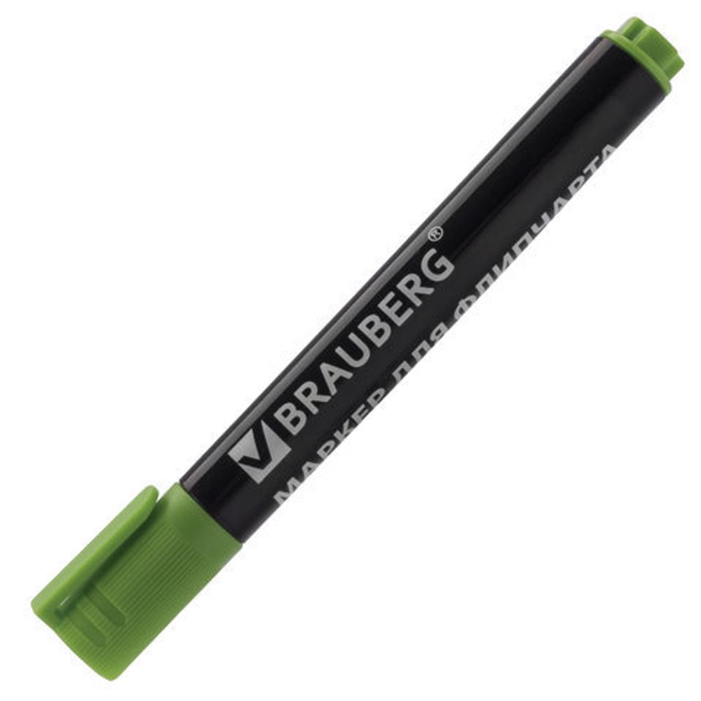 Маркеры для флипчарта BRAUBERG, НАБОР 4 шт., НЕПРОПИТЫВАЮЩИЕ, АССОРТИ, круглые, 2,5 мм, 151257