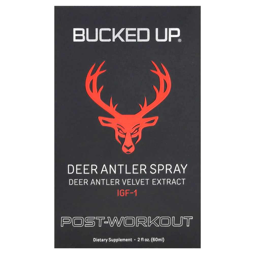 Bucked Up, Спрей из оленьих рогов, после тренировки, 60 мл (2 унции)