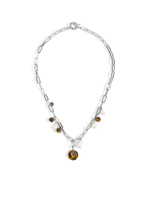 Колье "Tiger's eye pearl round"