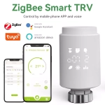 Умный термостат Tuya Zigbee. Термоголовка для радиатора Smart Zigbee с ЖК-дисплеем - работает с Яндекс Алисой