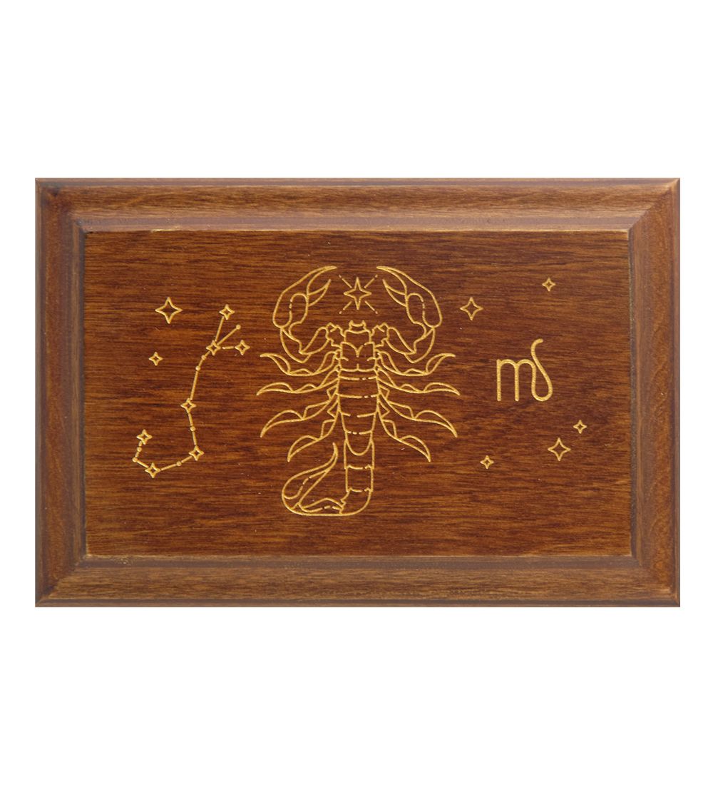 GAEM Art JW-12/06 Шкатулка деревянная «Знак Зодиака - Скорпион»