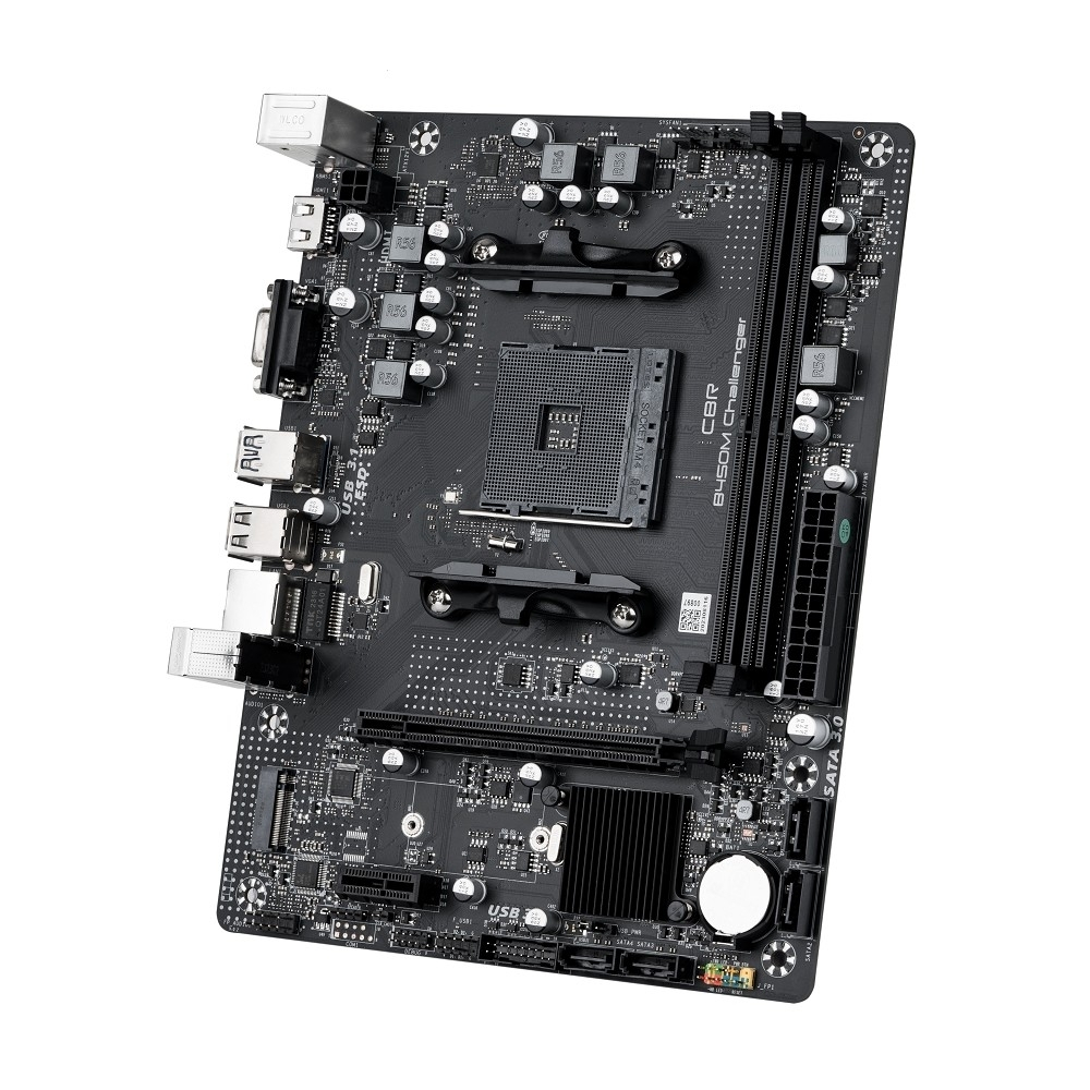 CBR B450M Challenger {Socket AM4, 2*DDR4, mATX, VGA+HDMI, 1*PCIEx16/1*PCIEx1/1*M.2(NVME & SATA), 4*SATA3, 4*USB2+4*USB3, Glan}