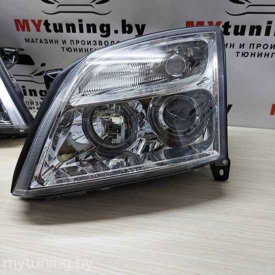 Передние фары angel eyes chrome для Opel Vectra C