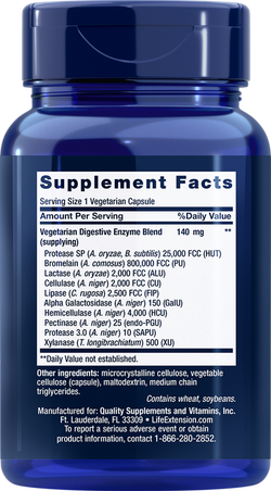 Enhanced Super Digestive Enzymes 60 капсул Life Extension