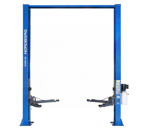NORDBERG (N4120H1-4B_220) Подъемник 220V 2х стоечный 4т с верхней синхронизацией, H=4,0 м (синий)