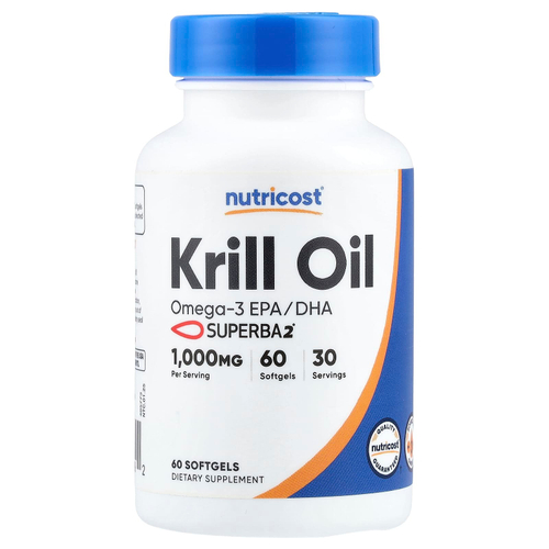 Nutricost, масло криля, 60 капсул