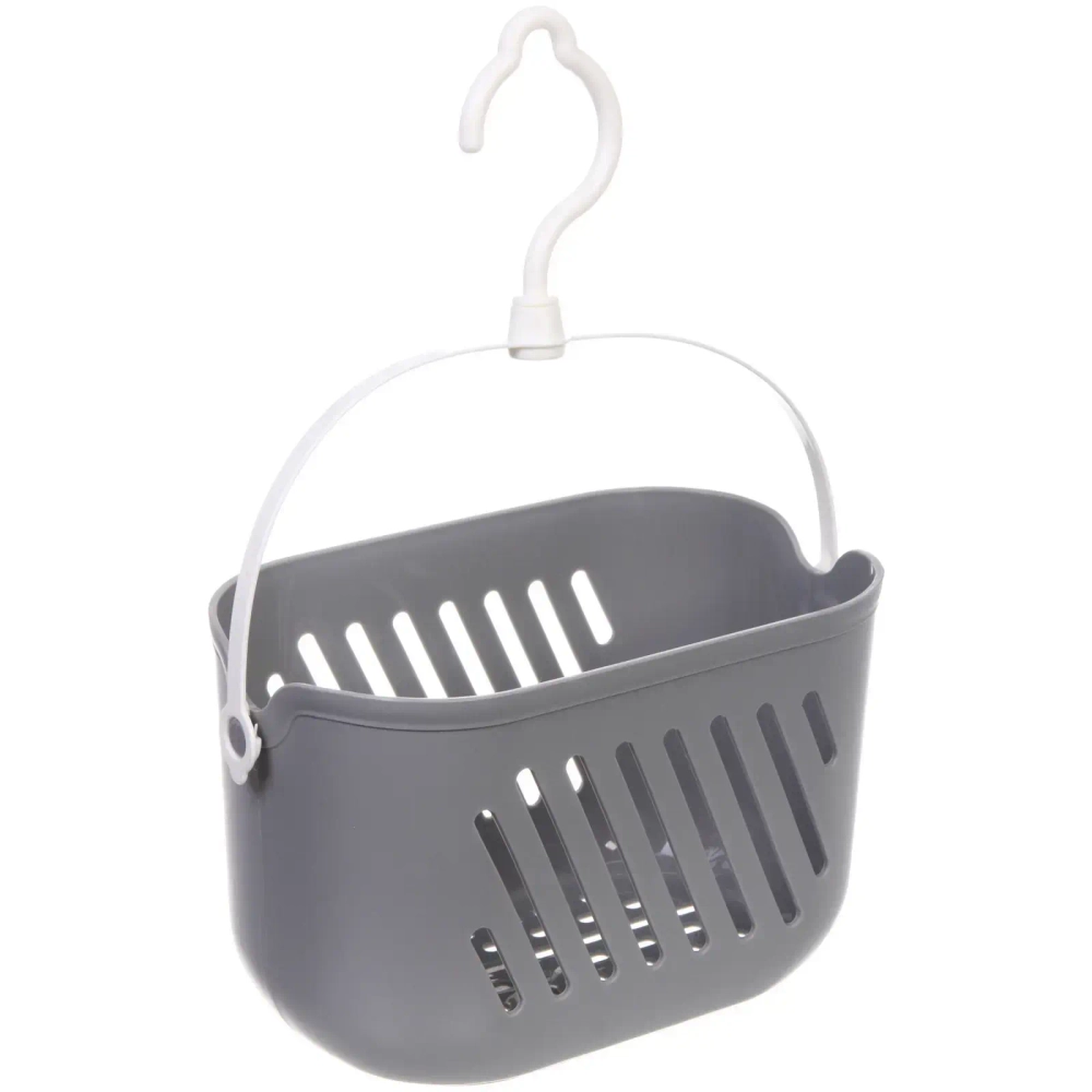 Корзинка для хранения подвесная «ЛЕНАРО», цвет серый, 23*13*14см, нагрузка 2кг (пакет)