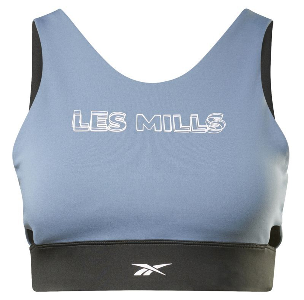 Теннисный бюстгальтер Reebok Less Mills Beyond The Sweat Crop Top - blue state