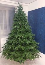 Елка с гирляндой встроенной «Престиж» (Литая хвоя) 215 см / 2,1 м