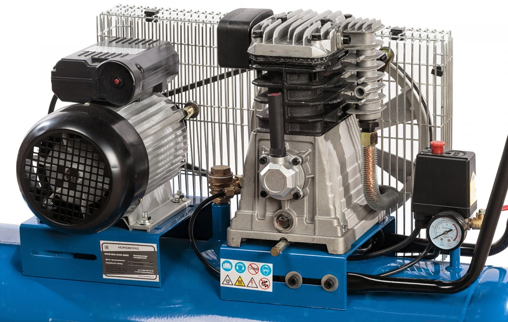 Компрессор поршневой с ременным приводом, объем 100 л NORDBERG ECO NCE100/400-220
