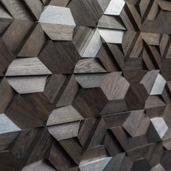 Деревянная мозаика для стен Wood Mosaic Магна эбен