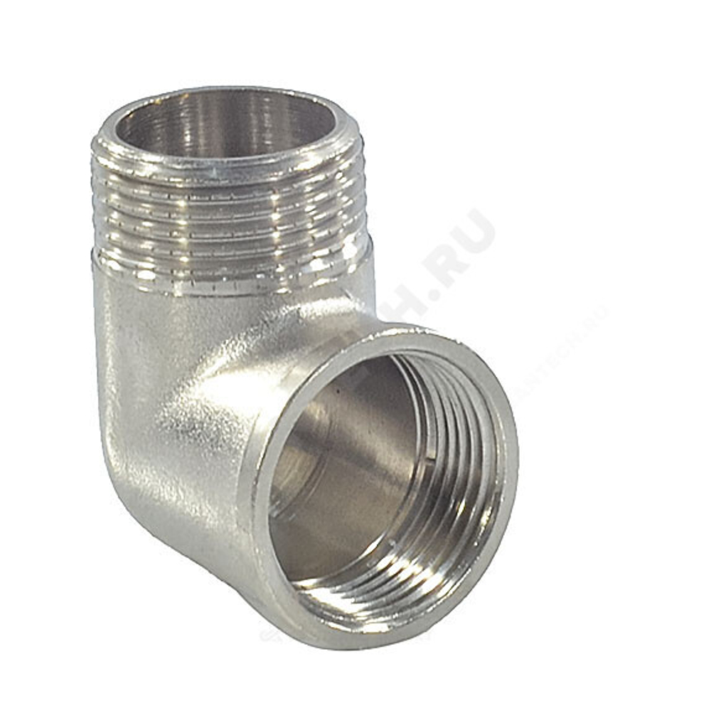 Угольник латунь никель Ду 15 (1/2") ВР/НР SantechSystems