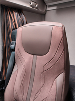 Чехлы Люкс DAF XF 106 (экокожа, коричневый цвет, коричневая вставка)