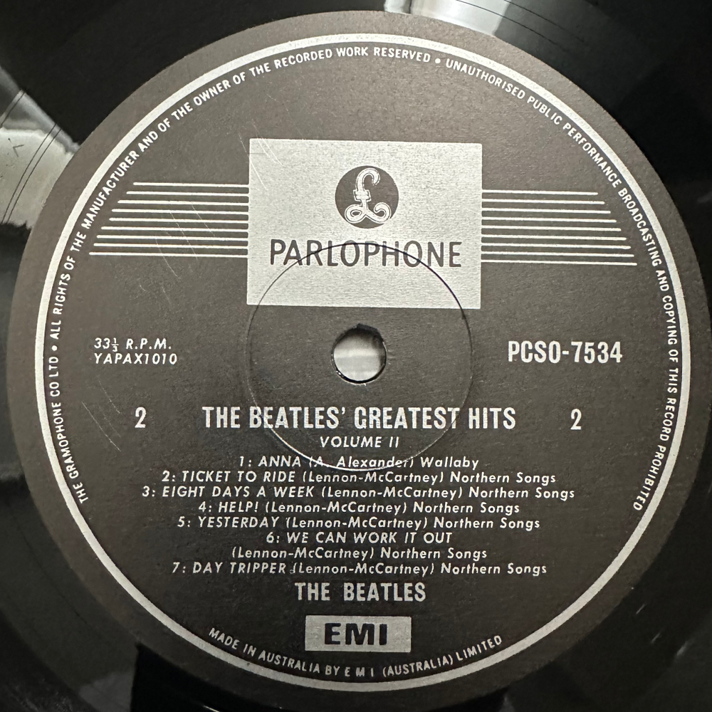 The Beatles - Greatest Hits Volume 2 (Австралия 1982г.)