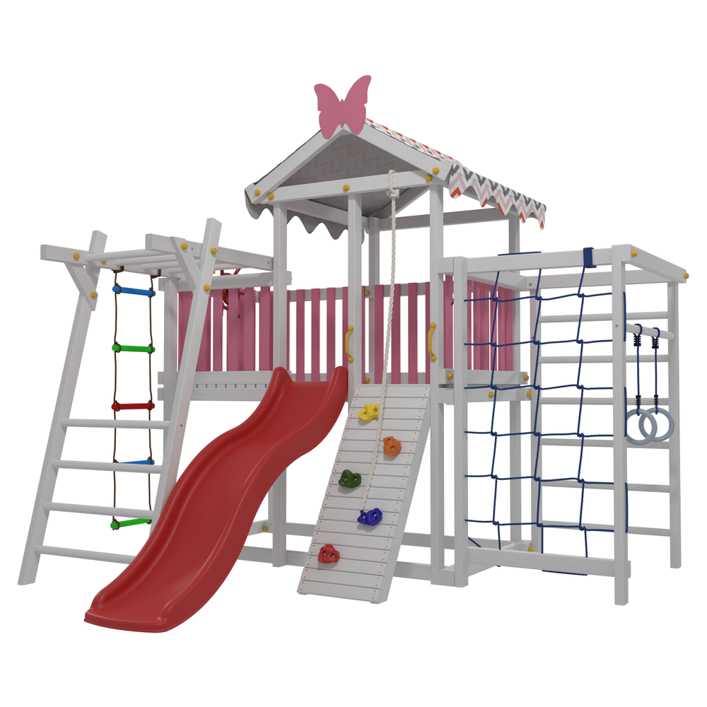 Детский домашний игровой комплекс чердак ДК2Р Розовый