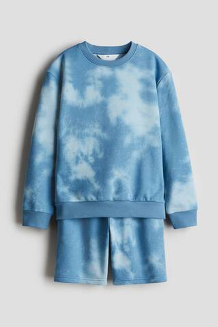 H&M Комплект из толстовки и шорт, синий