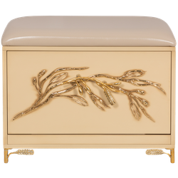 Банкетка Oliva Branch (Олива Бранч) Айвори Мраморное золото