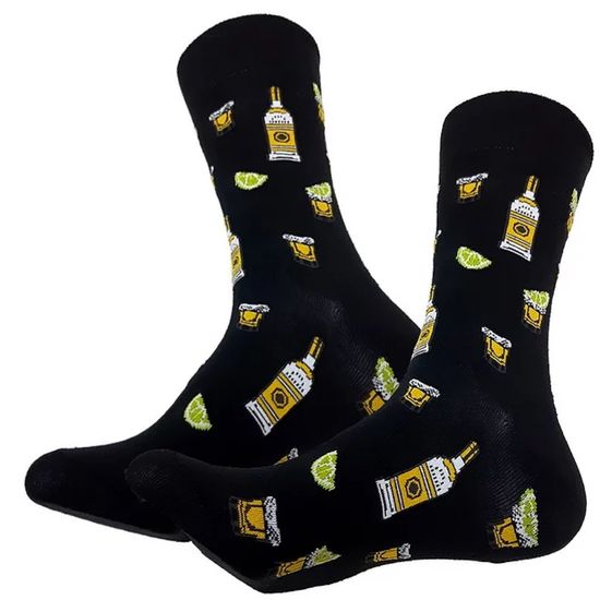 Носки "Текила с лаймом", р-р 38-44  (черный)