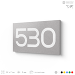Номер на дверь 530, табличка на дверь для офиса, квартиры, кабинета, аудитории, склада, серая 120х70 мм, Айдентика Технолоджи