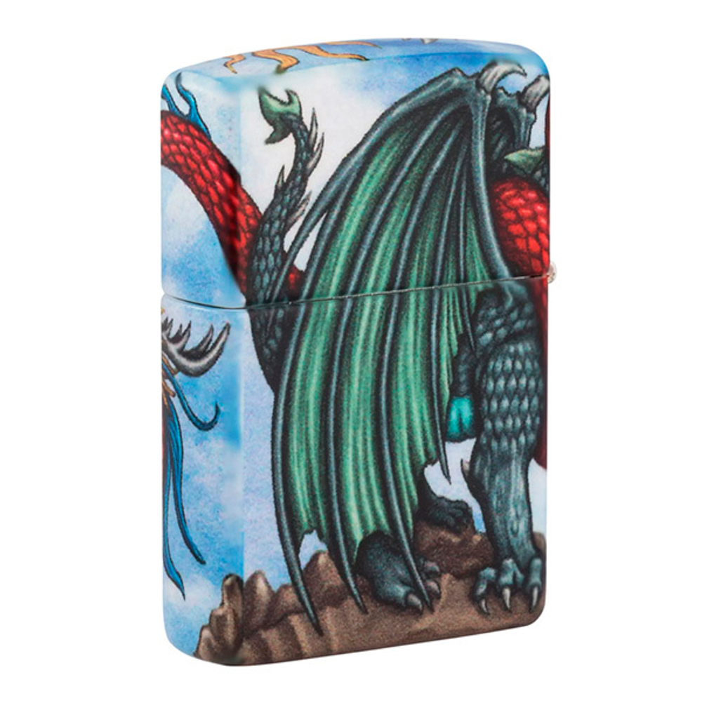 Зажигалка Zippo Dragon Design с покрытием White Matte