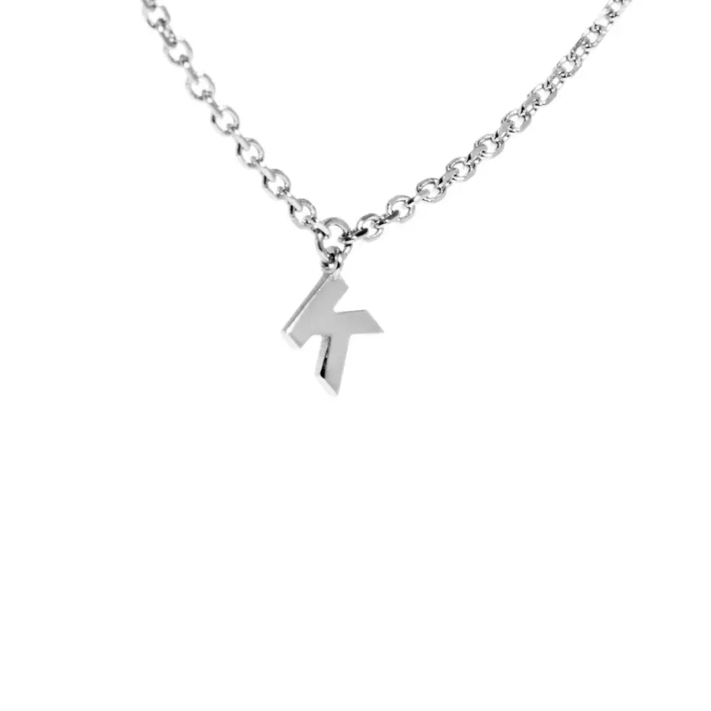 Вечный браслет Персонализация с Буквой – Белое золото