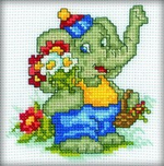 "Слоненок"-H180 вышивка