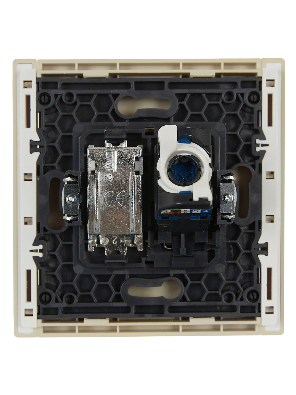 FORTE&PIANO Розетка двойная TV+RJ45 кат.6 FP437 ваниль IEK