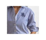 Рубашка свободного кроя в полоску Lauren Ralph Lauren из эластичного хлопка