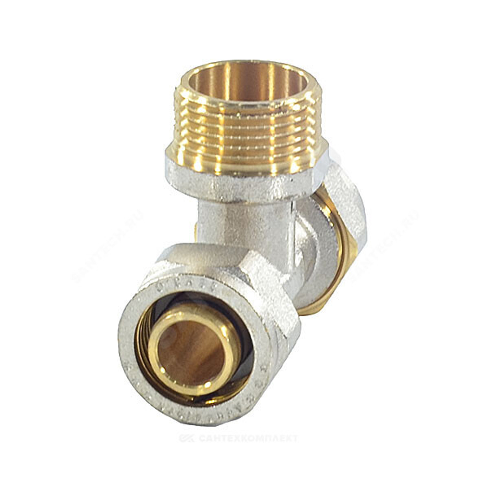 Тройник МП латунь никель обжим Дн 16х1/2"х16 НР ГОСТ 32415-2013 7014 Aquasfera 7014-01