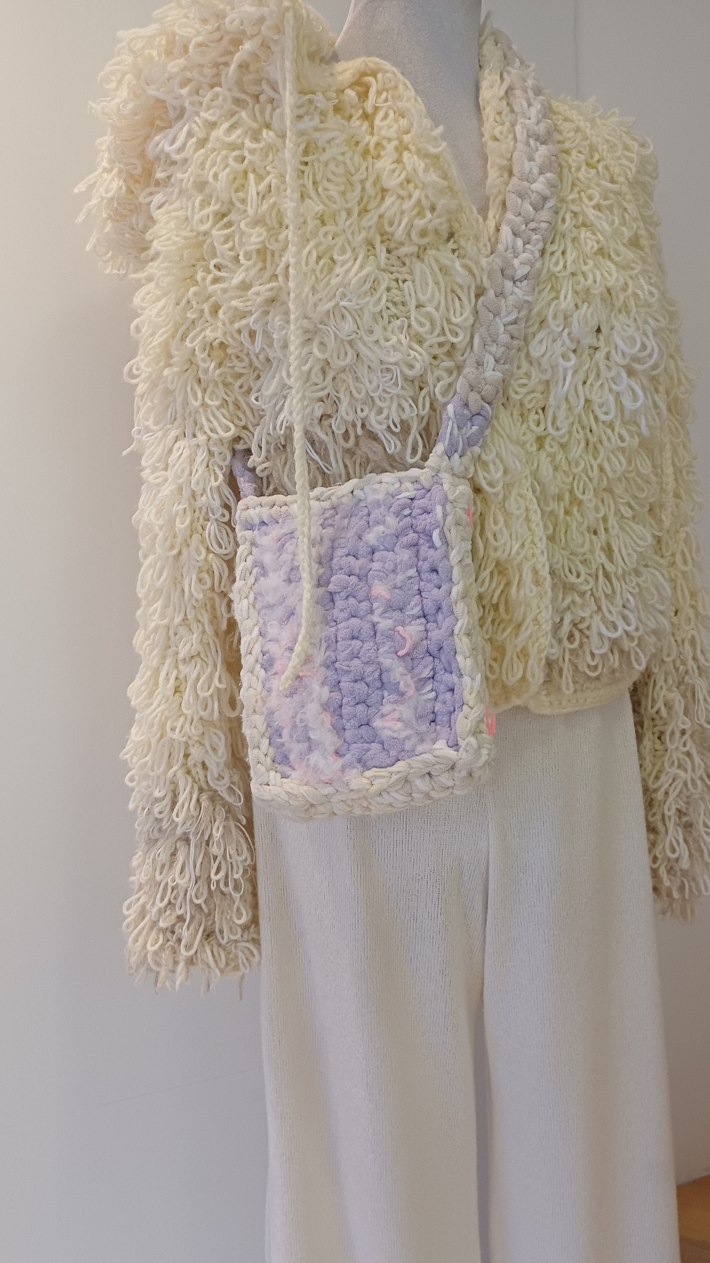 Сумка вязаная кроссбоди