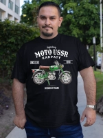 Футболка СССР мотоцикл Карпаты