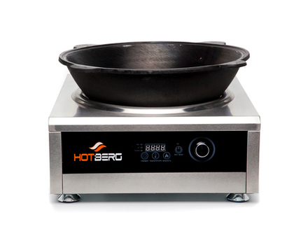 Вок индукционная плита Hotberg DB5000BW, 5 кВт. (40 см. ) Без импульсная
