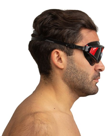 Очки-маска для плавания Seac Sonic тонированные стекла черный/красный