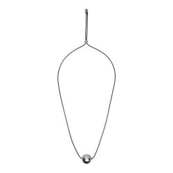 Подвеска металлический шар на нитке, серебро