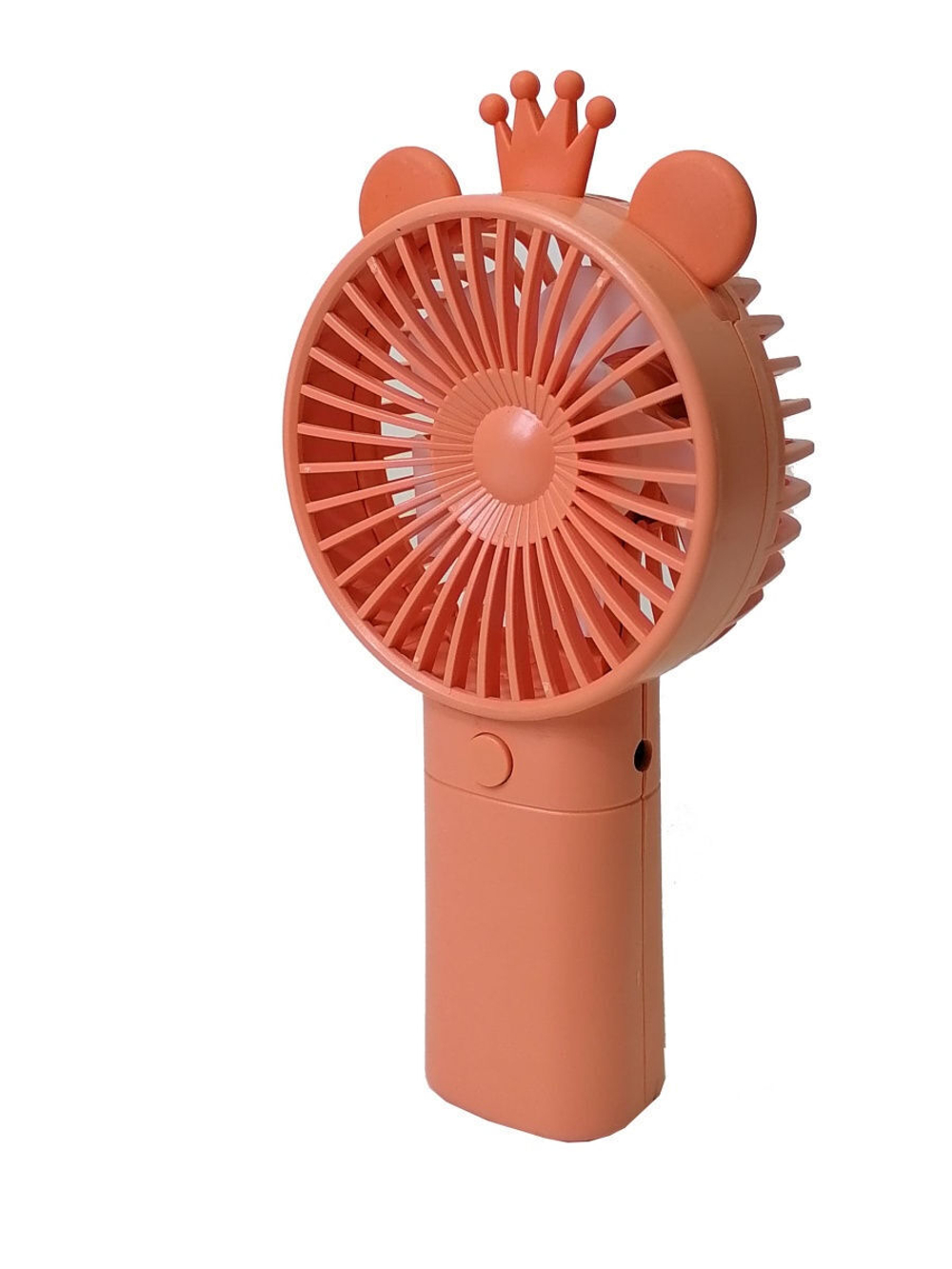 Портативный аккумуляторный вентилятор с ушками беспроводной,оранжевый