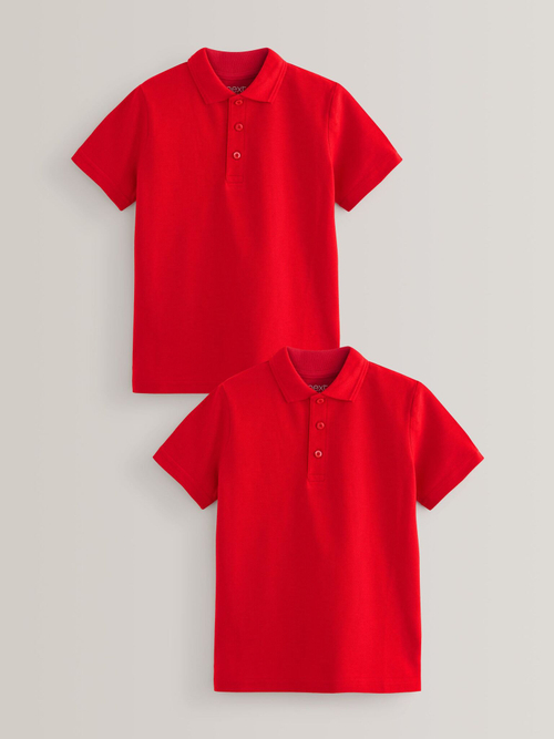 Поло школьное для мальчика Next 939-259, 2 шт., Красный