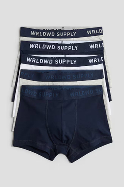 H&M Набор из пяти трусов-боксеров, синий