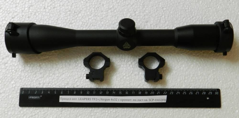 Прицел оптический LEAPERS TF2+/Airgun 4х32 с кронштейном на ласточкин хвост