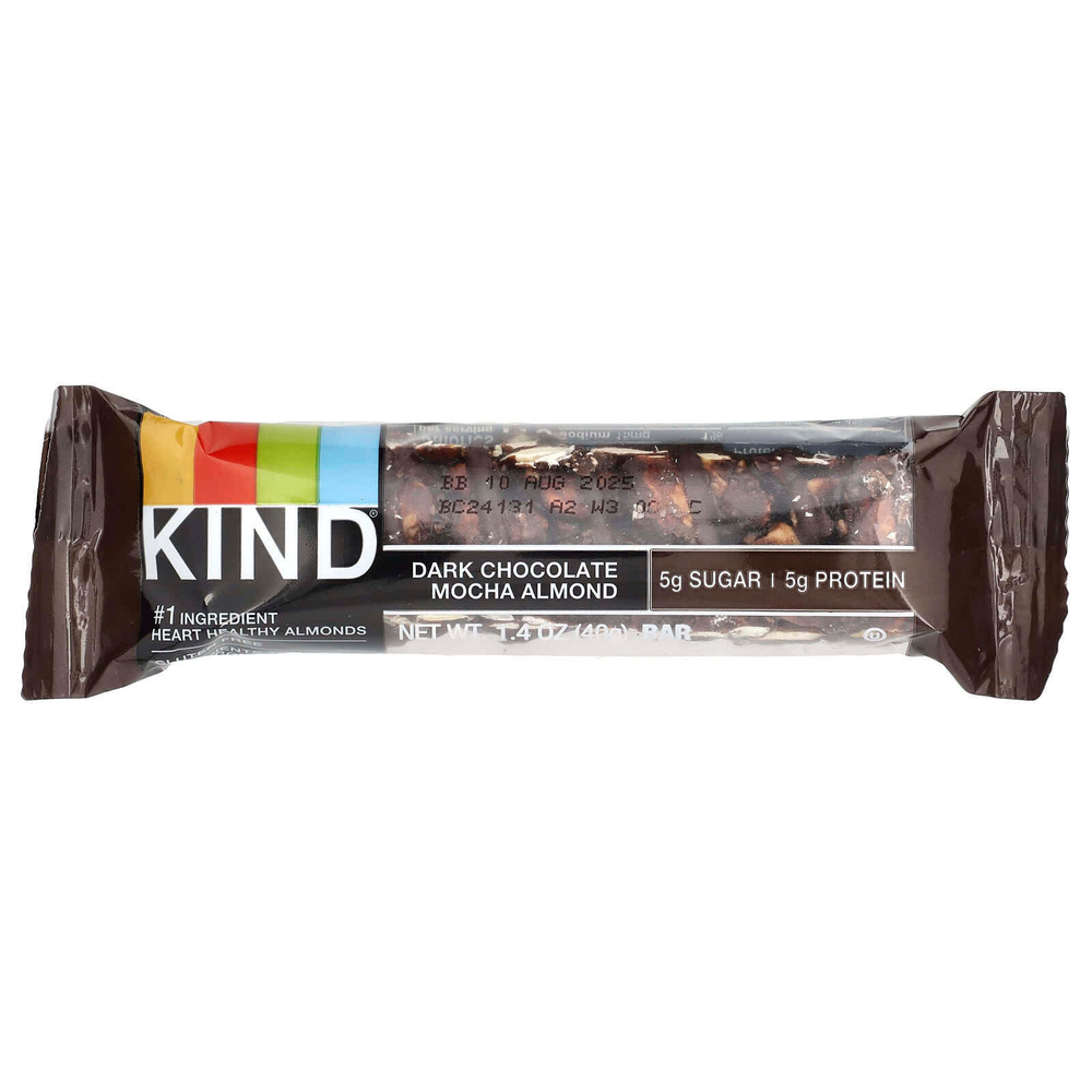 KIND Bars, Темный шоколад с мокко и миндалем, 12 батончиков по 40 г (1,4 унции)