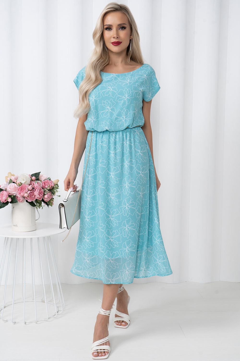 Платье Мерисса (бирюза) Р11-1212/3 Nikol (Акция)