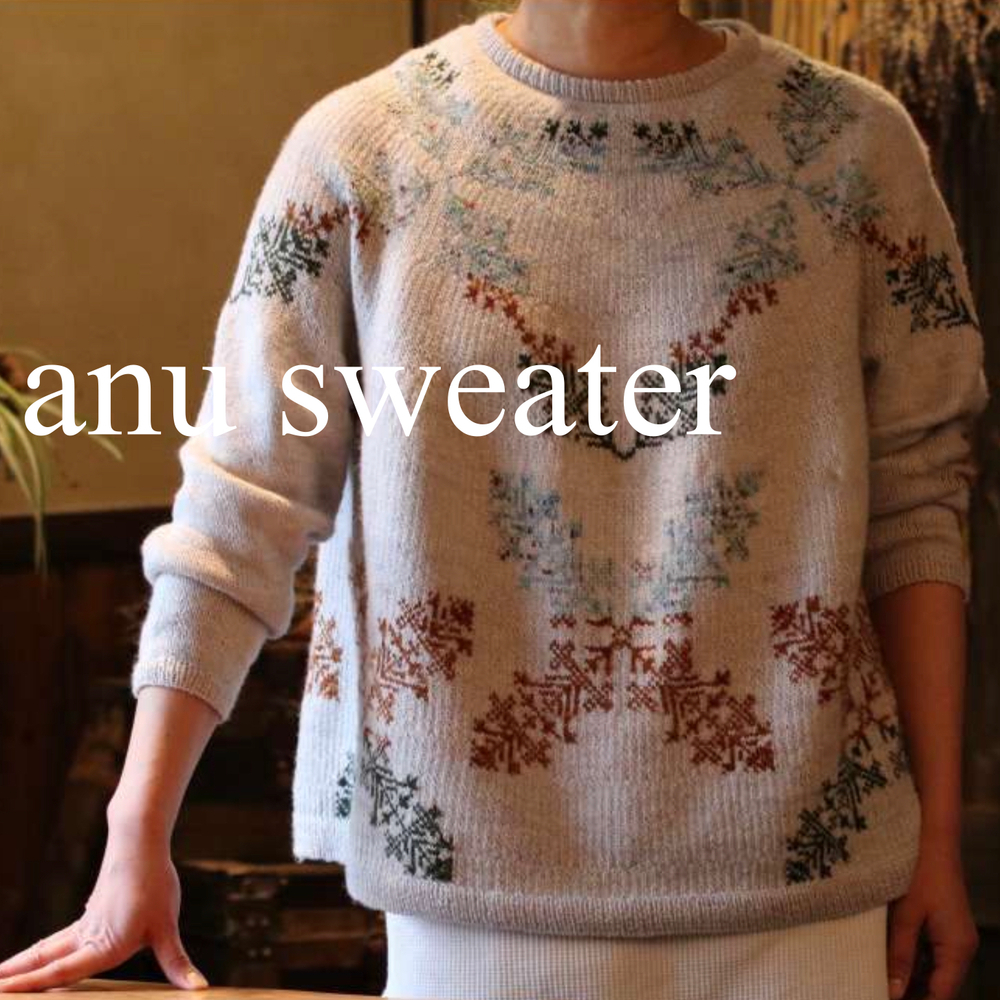 Описание по вязанию джемпера спицами "Anu"