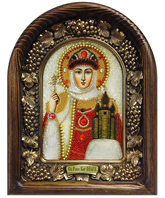 Икона Святая княгиня Ольга бисер