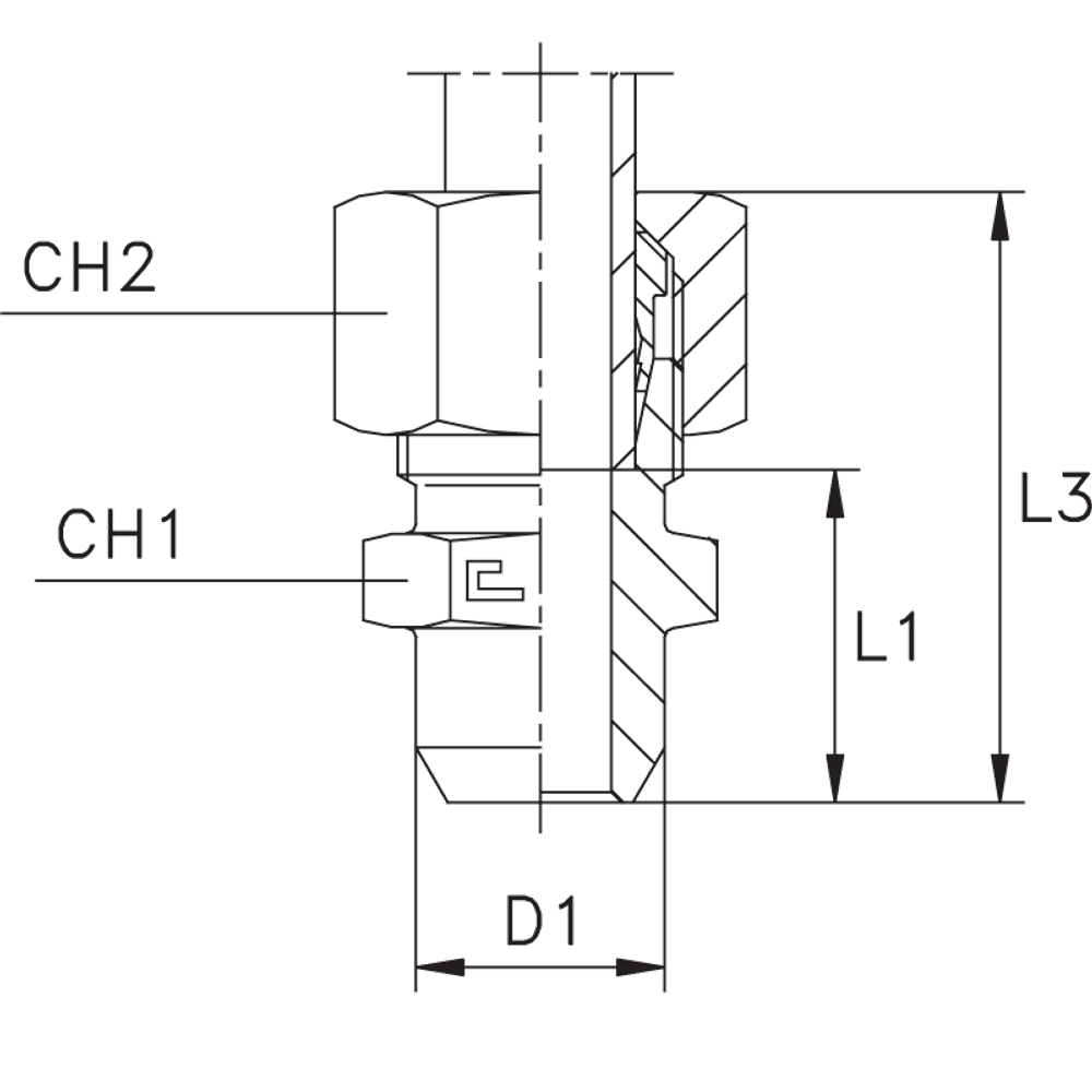 Соединение W DL15 (в сборе, нерж.)