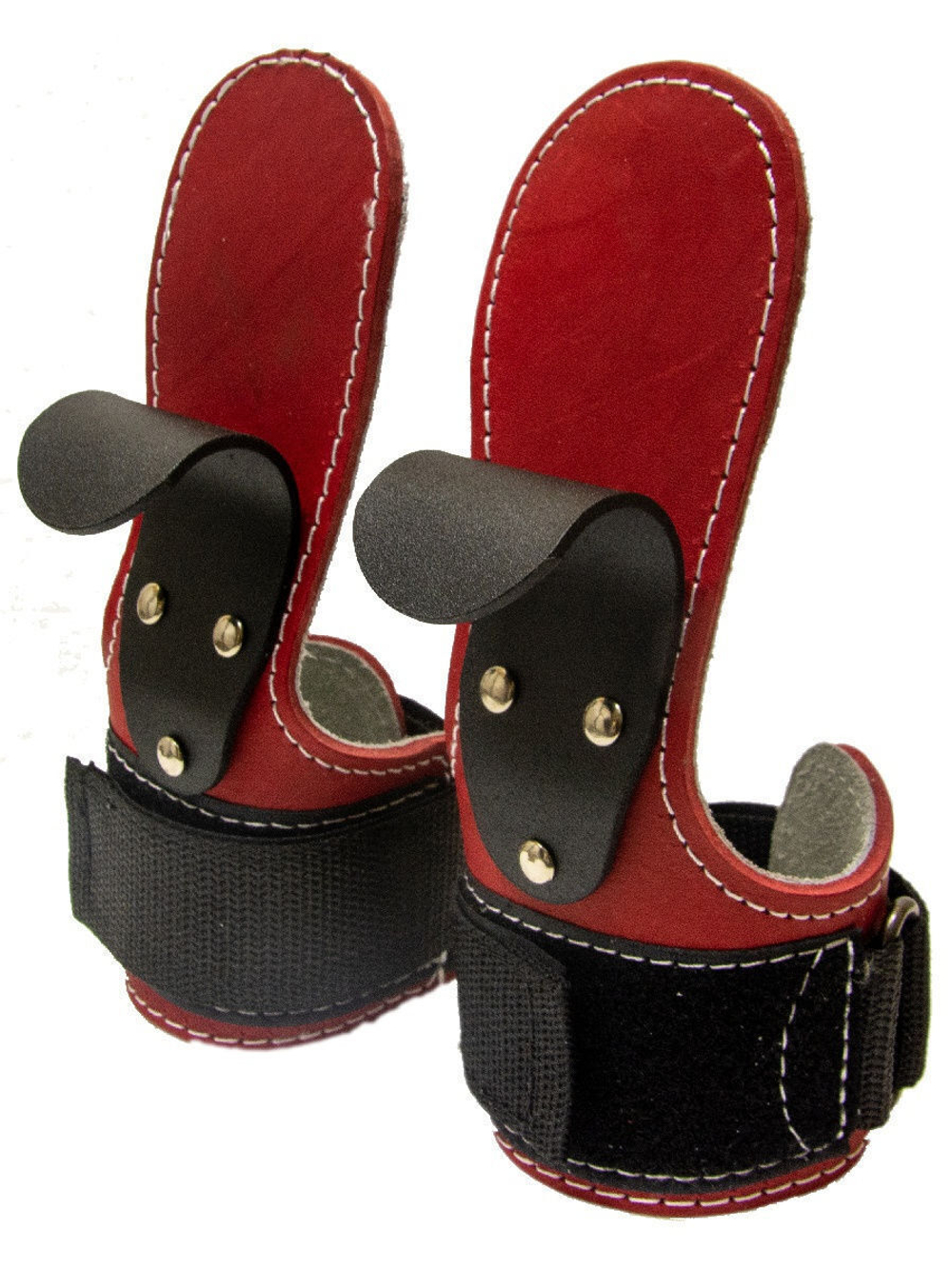 Крюки для турника и штанги ReKoy FG006, крюки для тяги, кожаные