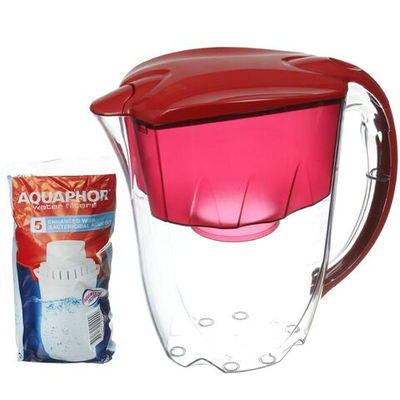 Фильтр-кувшин Аквафор, Гратис, 1 ступ, 2.8 л, рубиново-красный, А2330