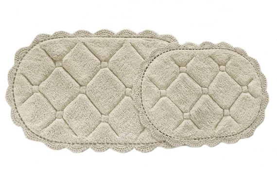 Brianna (беж) Набор ков. для ванной кружевной 60х100 и 50х70