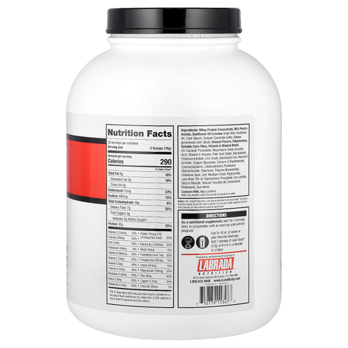 Labrada Nutrition, Lean Body, протеиновая смесь для приготовления коктейля, со вкусом шоколада, 2100 г (4,63 фунта)